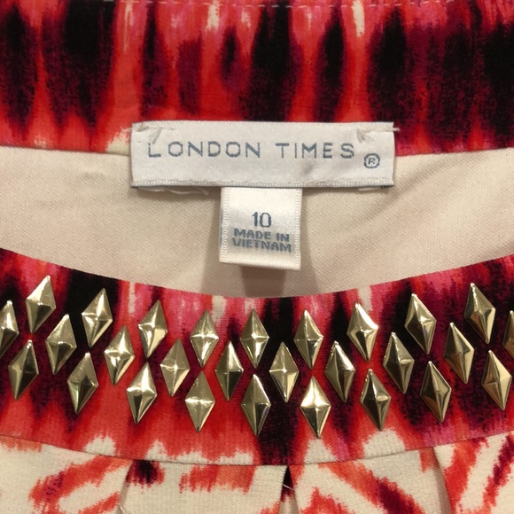 Like new! - LONDON TIMES Boatneck Dress w/Stretch - Picture 2 of 8